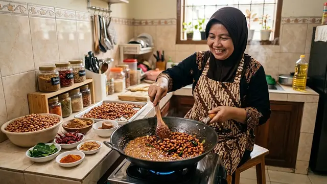 Resep Kacang Pedas Karamel/AI Generated