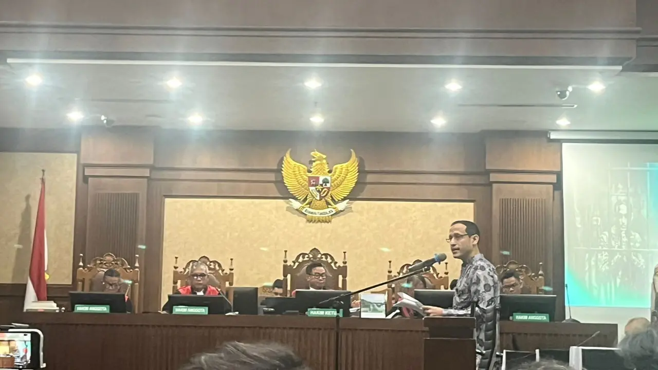 Nadiem Makarim di Sidang Pleidoi