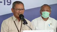 Juru Bicara Penanganan COVID-19 di Indonesia, Achmad Yurianto saat konferensi pers Corona di  Graha BNPB, Jakarta, Senin (13/4/2020). (Dok Badan Nasional Penanggulangan Bencana/BNPB)