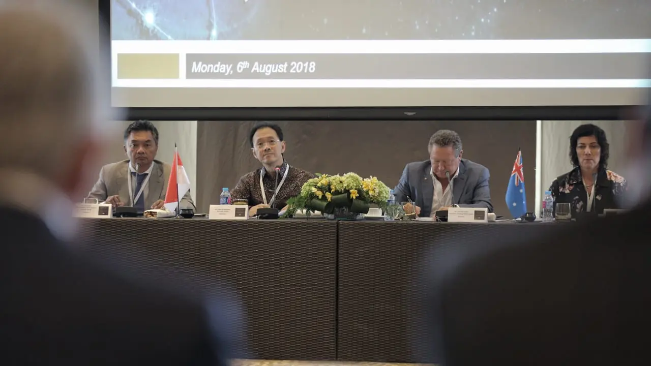 Suasana pembukaan Bali Process Business Forum 2018, Senin 6 Agustus di Nusa Dua, Bali (Faizal Fanani / Liputan6.com)
