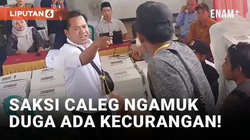 VIDEO: Duga Ada Kecurangan, Saksi Caleg di Lombok Mengamuk Usai Tak Diizinkan Buka Kotak Suara