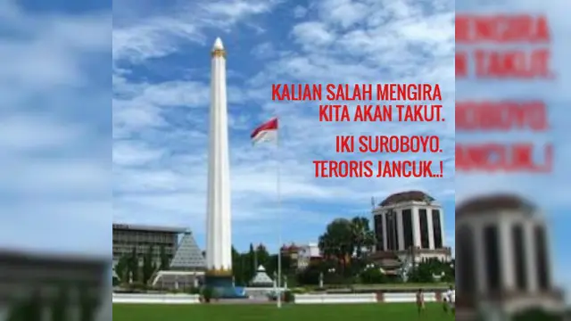Meme teror bom Surabaya (foto: @ZMafindo / Twitter via Brilio.net)