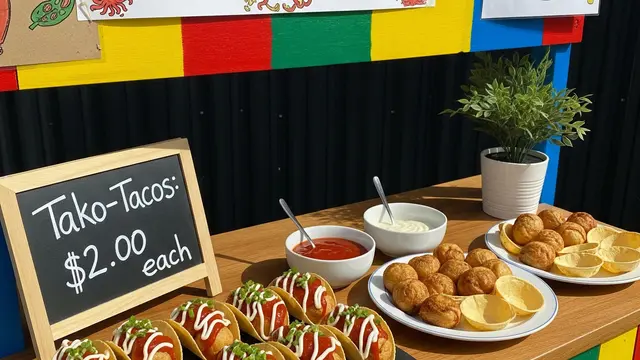 Tako-Tacos sebagai Camilan Inovatif (Image by Gemini AI)