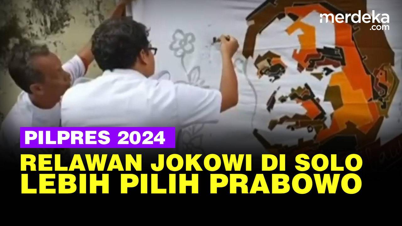 VIDEO: Relawan Jokowi Membatik Wajah Capres Prabowo di Solo, Beri Dukungan Penuh