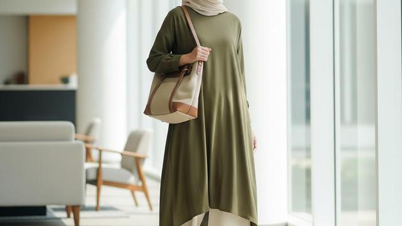 Wardrobe Gamis Kantor Minimalis, 5 Warna Aman yang Bisa Dipadu-padankan Sepekan Penuh