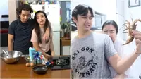 Pasangan selebriti yang masak bareng (Sumber: YouTube/Domani Sibling/Felicya Angelista)