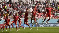 Wales vs Iran pada persaingan Grup B Piala Dunia 2022, Jumat (25/11/2022). (AP Photo/Frank Augstein)