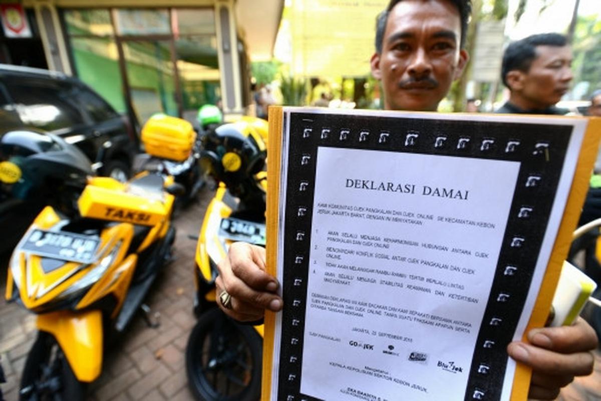Ojek online dan pangkalan resmi berdamai