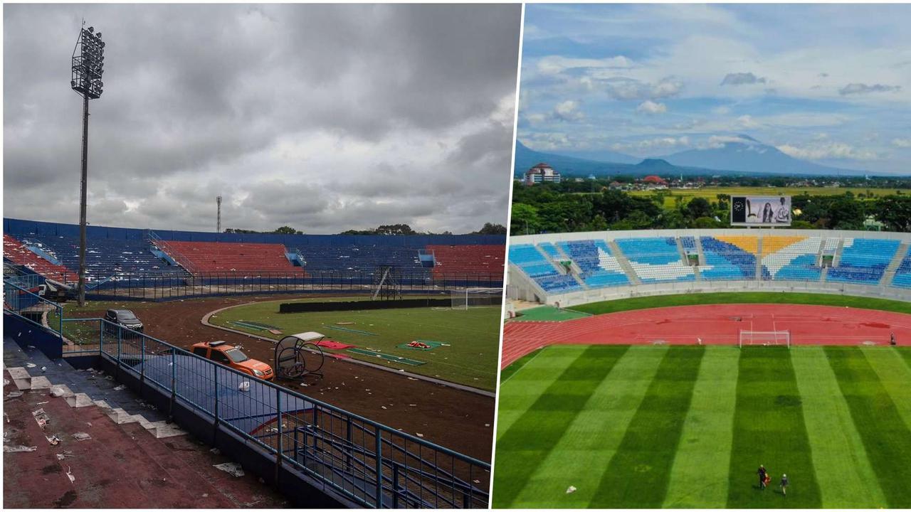 FOTO: Wajah Stadion Kanjuruhan Dulu dan Kini, Saksi Bisu Tragedi Sepakbola yang Tewaskan 135 Orang