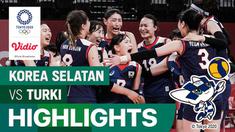 Berita video highlights serunya laga perempat final voli putri Olimpiade Tokyo 2020 antara Korea Selatan melawan Turki, Rabu (4/8/2021) pagi hari WIB.