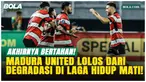 Madura United memastikan bertahan di BRI Super League 2025/2026 setelah menang 2-0 atas PSM Makassar di Stadion Gelora Bangkalan, Jumat (23/5/2026). Presiden klub Achsanul Qosasi mengaku lega usai timnya lolos dari ancaman degradasi.