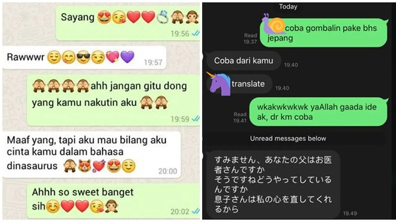 6 Chat Gombalan Pakai Bahasa Asing Ini Kocak Tapi Romantis