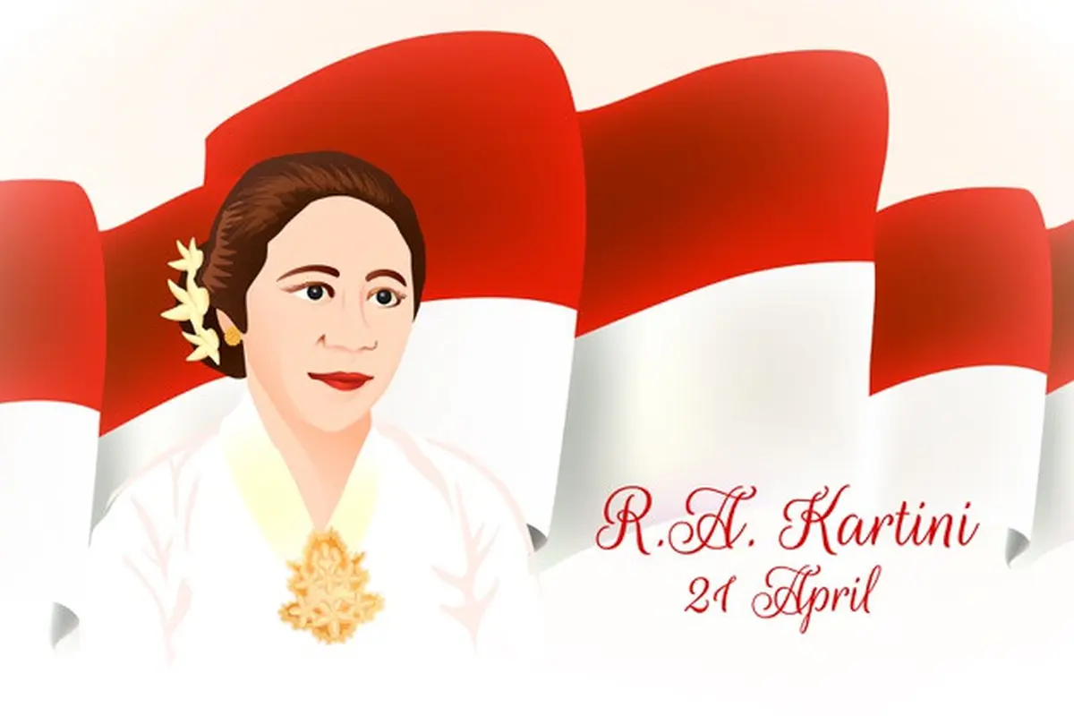Ilustrasi pahlawan wanita Indonesia, R.A Kartini