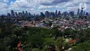 Suasana Taman Eco Park Tebet yang diambil dengan kamera foto (drone) nir- awak, Jakarta, Sabtu (7/1/2023).  Perencanaan DKI Jakarta akan menargetkan kawasan  RTH  menjadi 664,01 kilometer persegi atau setara 30,92%  dengan menetapkan luas RTH minimal 30 persen dari luas seluruh kawasan perkotaan Jabodetabek, Puncak dan Cianjur . (merdeka.com/Imam Buhori)
