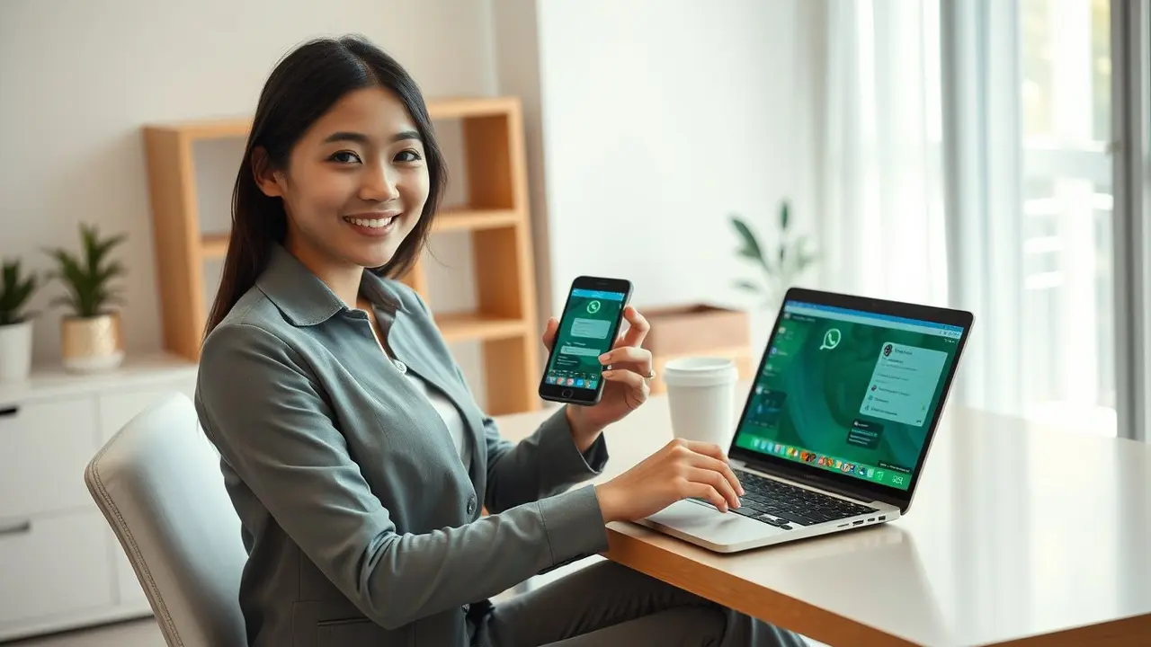 cara menautkan perangkat whatsapp ke hp lain