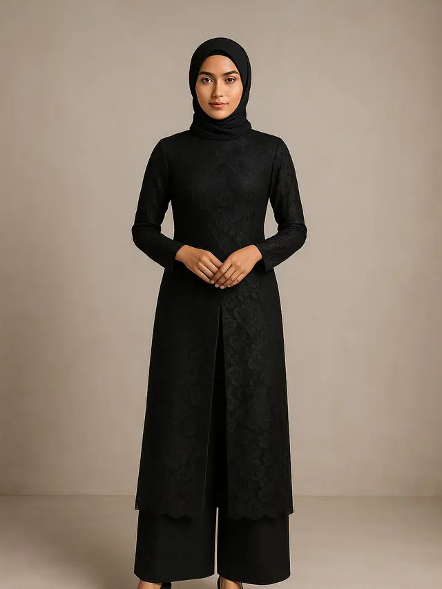 7 Model Tunik Brokat Panjang Belah Depan Cocok untuk Pesta Pernikahan, Tampil Anggun dan Berkelas di Setiap Momen