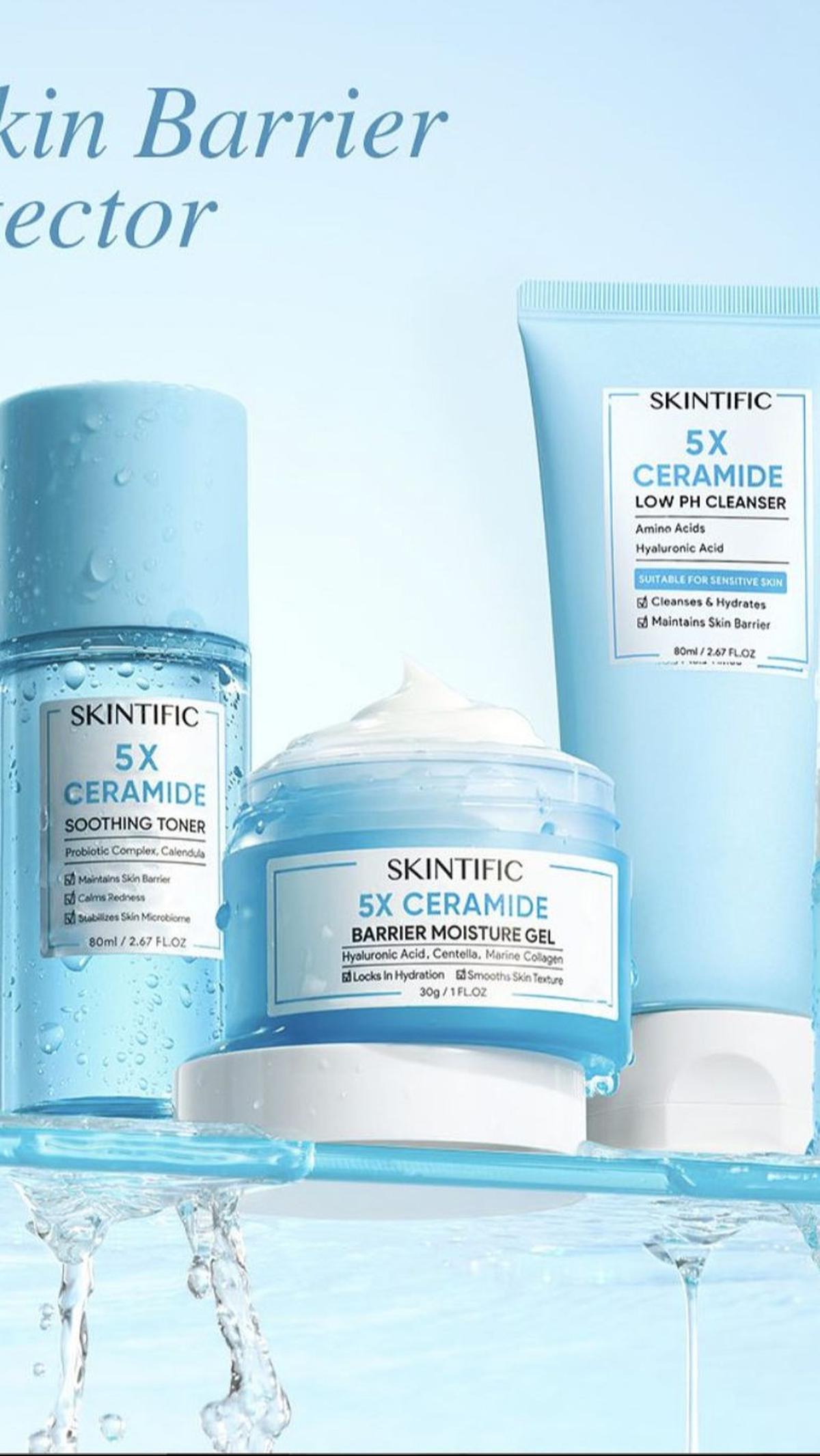 1. Skintific 5X Ceramide Barrier Moisture Gel<br>