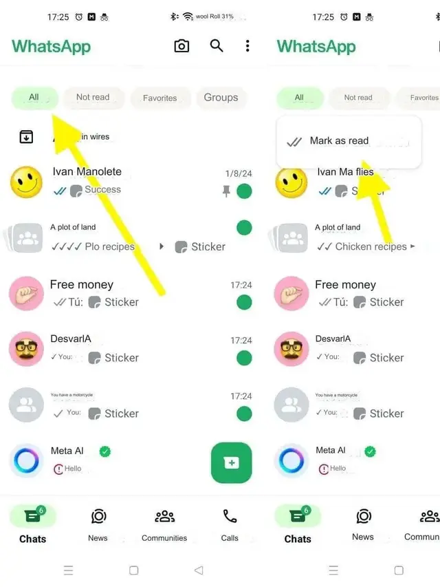 Cara menghapus notifikasi pesan WhatsApp yang belum dibaca