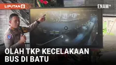 Olah TKP Kecelakaan Bus Batu, Polisi Pastikan Bus Melaju Tanpa Rem