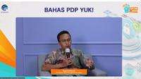 Pelaksana tugas (Plt) Direktur Tata Kelola Aplikasi Informatika Kemkominfo, Teguh Arifiyadi dalam webinar Tok Tok Kominfo bertema “Bahas PDP Yuk!”. (Istimewa)