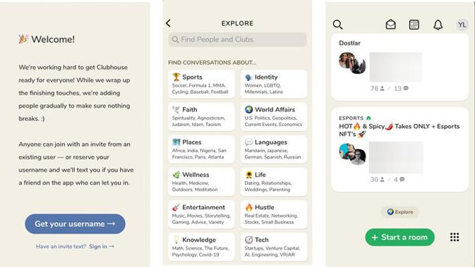 Aplikasi Clubhouse. (Doc: Liputan6.com)