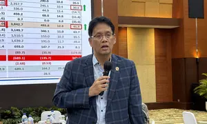 Menteri Keuangan Purbaya Yudhi Sadewa saat Media Briefing dan Buka Puasa bersama Media di Kantor Kemenkeu, Jakarta, Jumat (6/3/2026). (Foto:  Liputan6.com/Tira Santia)