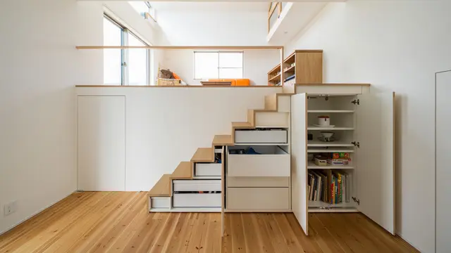 Gambar Rumah Mezzanine Sederhana MinimalisIlustrasi AI