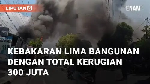 VIDEO: Viral Kebakaran Lima Bangunan Dengan Total Kerugian 300 Juta di Gunungkidul