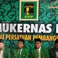 Wakil Ketua Partai Persatuan pembangunan (PPP) Suharso Manoarfa memberikan keterangan pers usai Musyawarah Kerja Nasional (Mukernas) III PPP di Cisarua, Bogor, Jabar, Rabu (23/4/2014) (Liputan6.com/Johan Tallo).