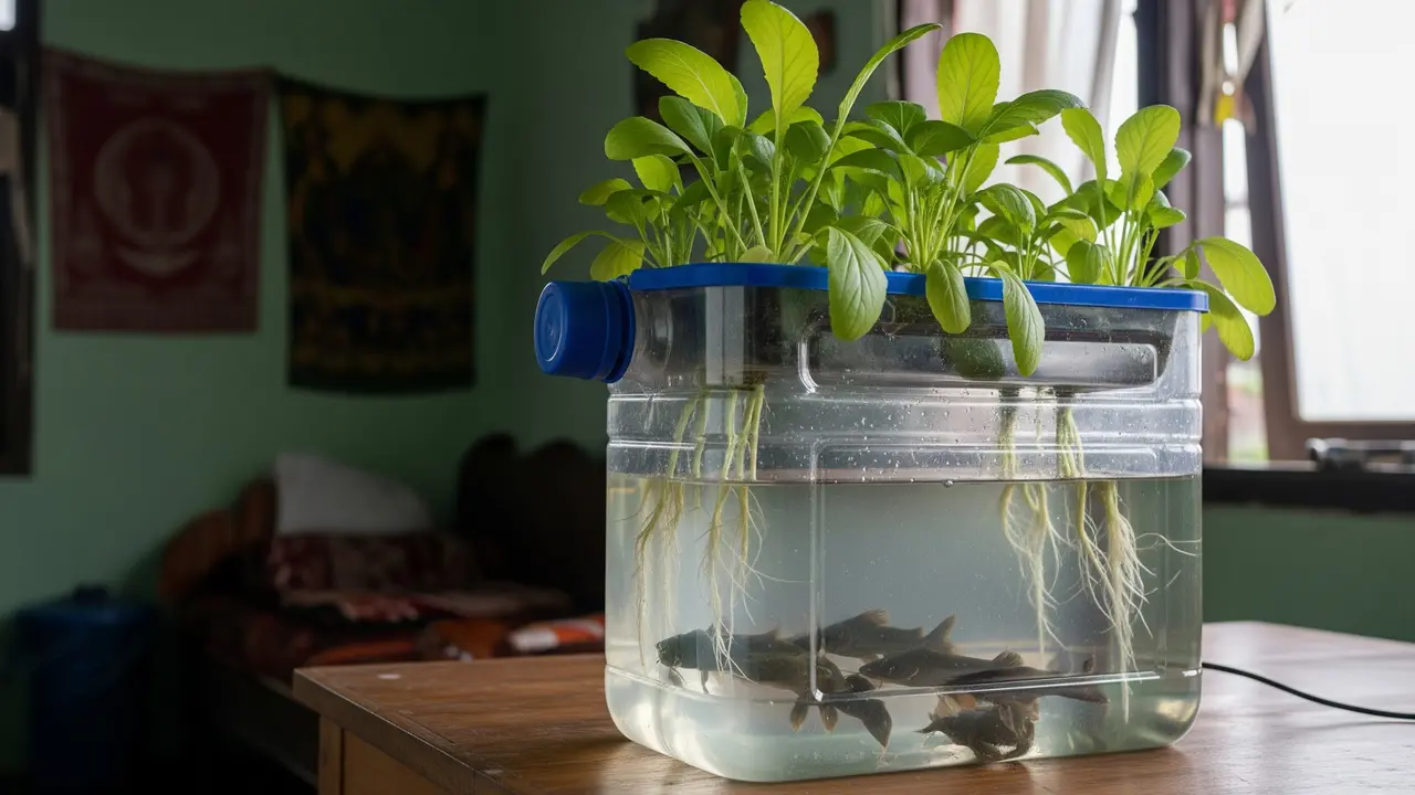 Tanaman Sawi dan Ikan Lele untuk Aquaponik Galon Bekas