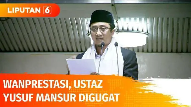 Sidang perdana kasus wanprestasi Ustaz Yusuf Mansur digelar di Pengadilan Negeri Tangerang. Yusuf Mansur digugat karena diduga ingkar janji atau wanprestasi atas dana investasi uang patungan usaha hotel dan apartemen jemaah haji.