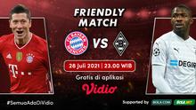 Laga uji coba antara Bayern Munchen vs Borussia Monchengladbach akan berlangsung malam ini, Rabu (28/7/2021) WIB di Allianz Arena, Jerman. (Sumber: Dok. vidio.com)
