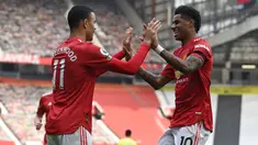 Manchester United mendominasi posisi 5 besar pemain paling bernilai di lima liga top Eropa yang dikeluarkan oleh CIES Football Observatory melalui studinya. Beberapa variabel yang dinilai adalah usia, performa, nilai ekonomi klub sang pemain dan inflasi. (AFP/Garteh Copley/Pool)