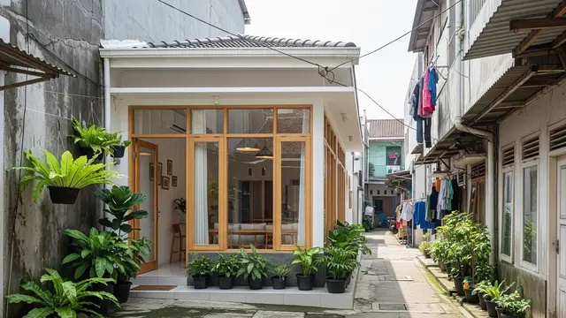 Desain Ala Jepang yang Membuat Rumah di Gang Sempit Terlihat Premium/Gemini AI