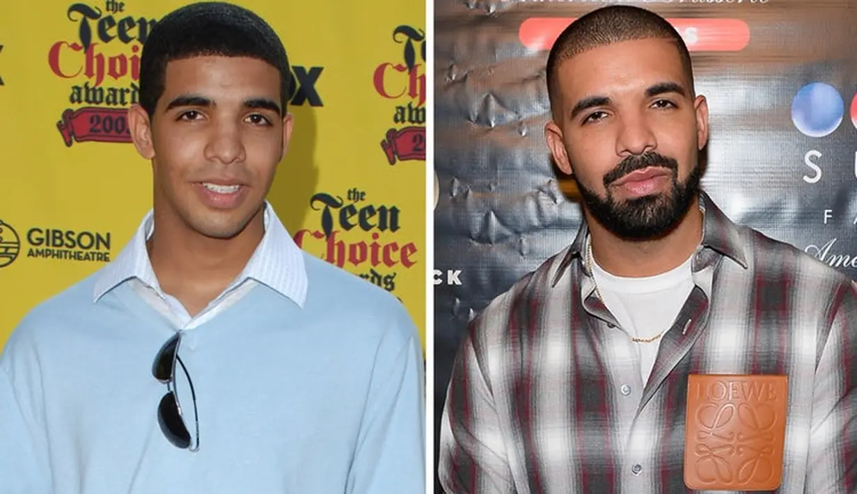 Drake memang bisa dibilang cowok   hot. Namun siapa sangka dulunya dia   pun pernah mengalami masa cupu?   (Getty Images/Life&Style)