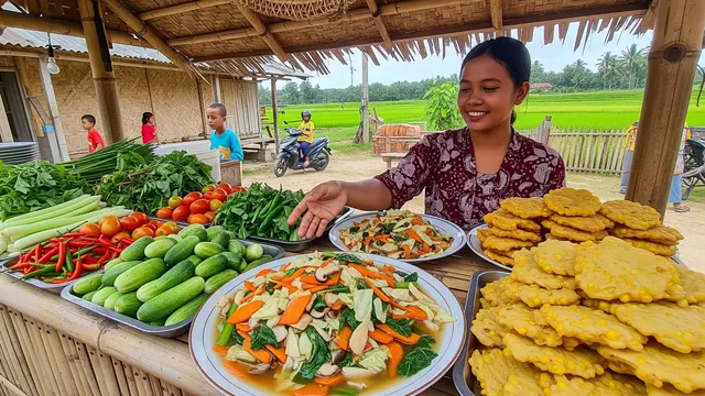 Menjual Capcay Sayur Mentah dan Bakwan Jagung
