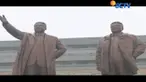 Warga Korea Utara rayakan hari kemerdekaan dengan menari dan menyanyi meski dengan memasang ekspresi datar.