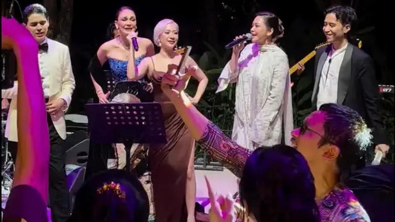 6 Potret BCL Kondangan Maxime Bouttier dan Luna Maya di Bali, Nyanyi Lagu Film Jumbo untuk Mempelai