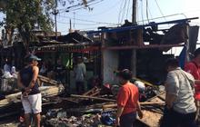 Kondisi Pasar Gembrong ludes dilalap si jago merah