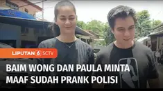 Aktor sekaligus kreator konten, Muhammad Ibrahim, alias Baim Wong, dan istrinya, Paula Verhoeven, meminta maaf telah membuat konten lelucon, atau prank, terkait laporan kekerasan dalam rumah tangga.