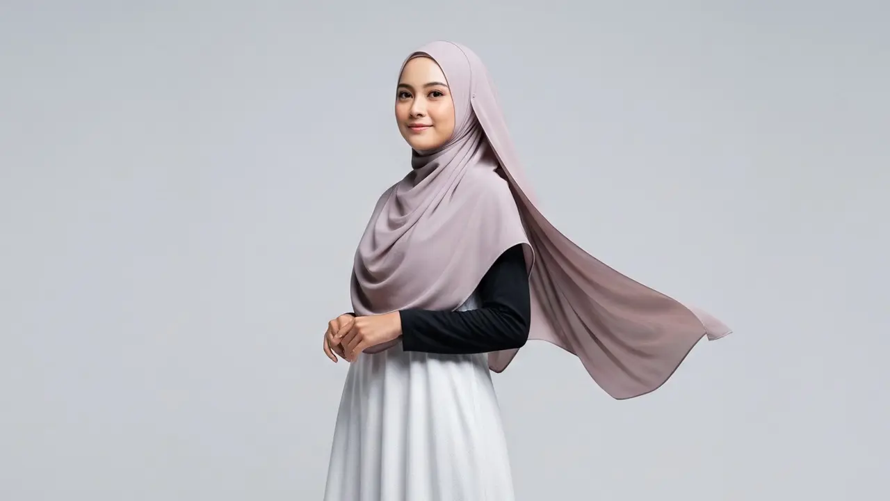 Warna gamis polos yang lagi tren untuk gen z