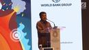 Wakil Presiden RI Jusuf Kalla memberi pemaparan terkait asuransi bencana selama acara IMF-WB Group 2018, Bali, Rabu (10/10). Dalam pemaparannya Indonesia, yang dilalui jalur ring of fire, dikenal sebagai supermarket bencana. (Liputan6.com/Angga Yuniar)
