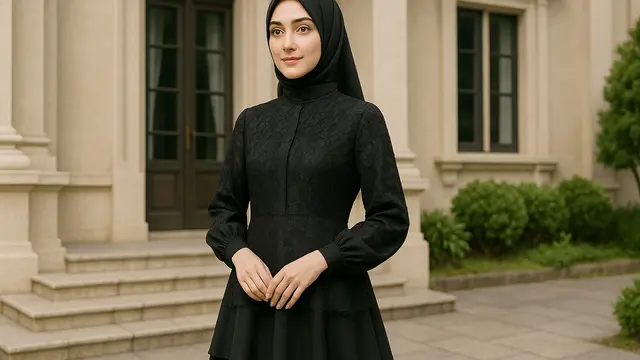 Inspirasi Dress Hitam Berlayer