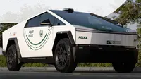 Tesla Cybertruck jadi armada patroli polisi di Dubai. (Sumber: X/DubaiPoliceHQ)