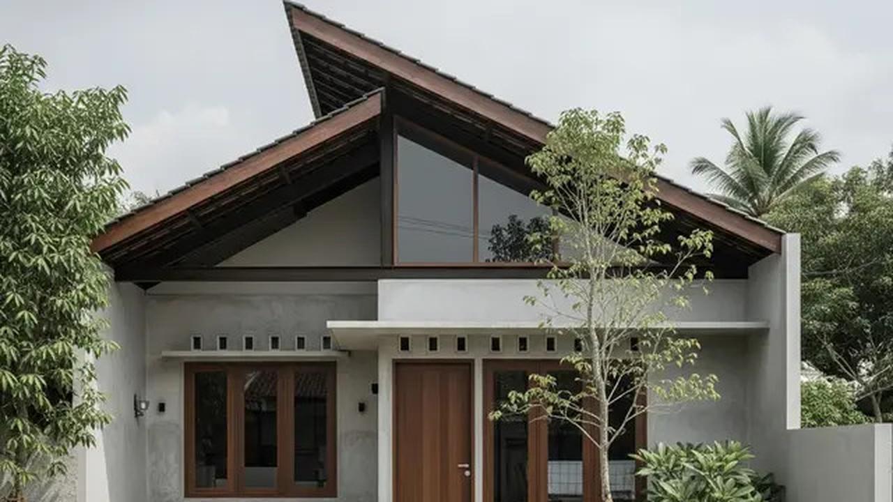 7 Inspirasi Rumah 1 Lantai dengan Atap Miring Satu Sisi, Desain Modern dan Estetik