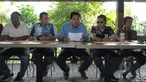 Sejumlah aktivis menduga Ahok menggunakan pengaruh jabatannya terhadap "Ahok Center" Jakarta, Rabu (18/3/2015). Perusahaan tidak mungkin bermitra dengan "Ahok Center" jika Ahok tidak menjadi wagub dan gubernur saat ini. (Liputan6.com/Andrian M Tunay)