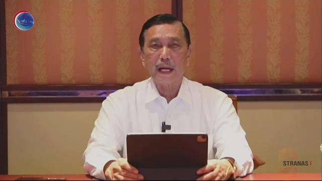 Menko Luhut dalam diskusi bertajuk Pangkas Port Stay dan Cargo Stay di Pelabuhan, Kamis (27/10/2022)