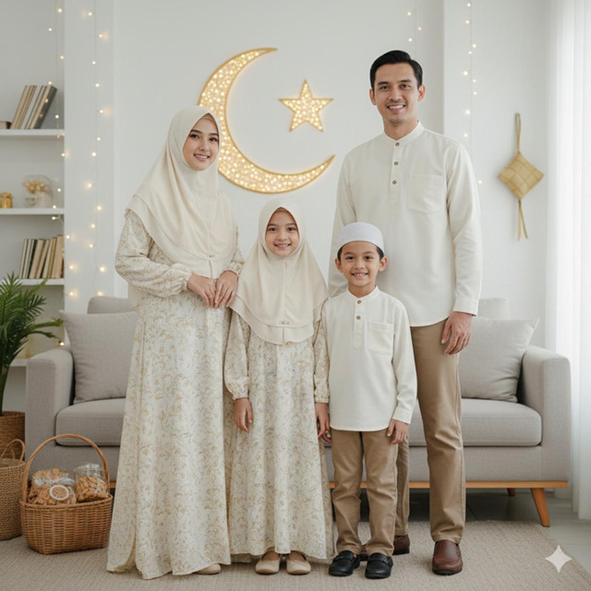 7 Outfit Couple Keluarga Lebaran 2026 Set Seragam, Tampilan Kompak dan Serasi untuk Foto Bersama
