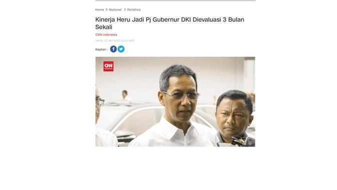 <p>Cek Fakta Heru Budi disuruh Jokowi acak-acak karya Anies Baswedan.</p>