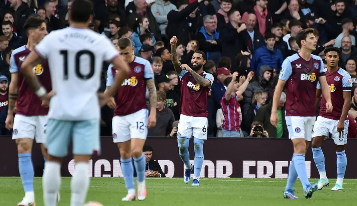 Kemenangan ini menempatkan Aston Villa pada peringkat ke-5 klasemen sementara Liga Inggris pada pekan ke-9. (AP Photo/Rui Viera)